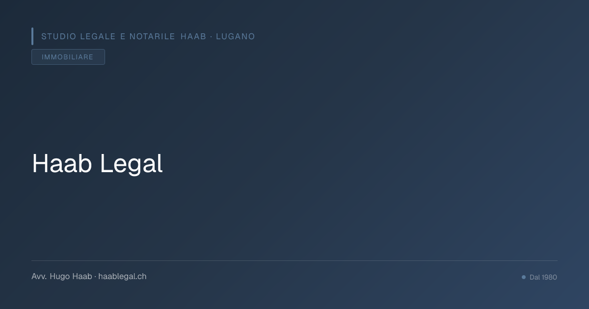 Acquisto di fondi in Svizzera da parte di stranieri / Purchase of immovable property in Switzerland by Non