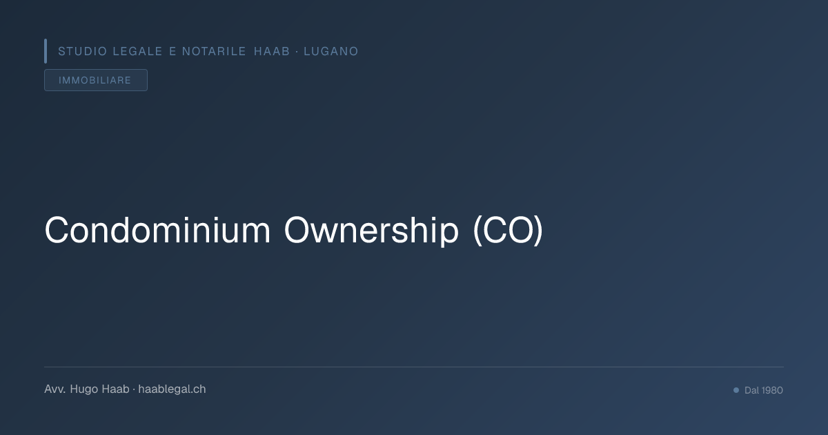 Condominium Ownership (CO)
