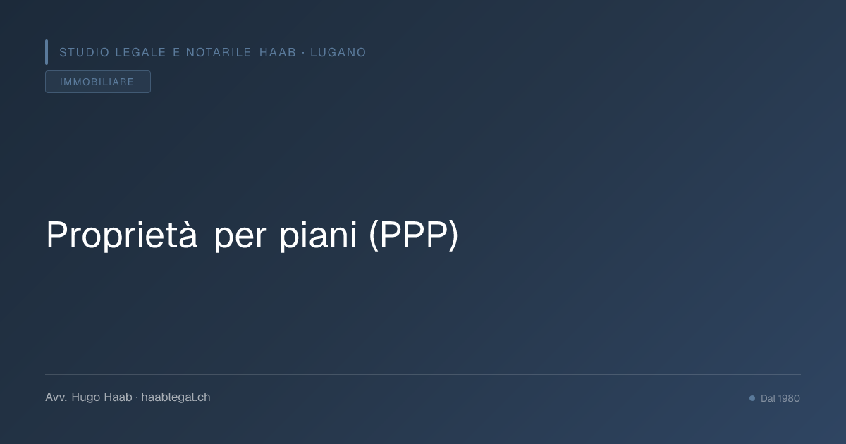 Proprietà per piani (PPP)