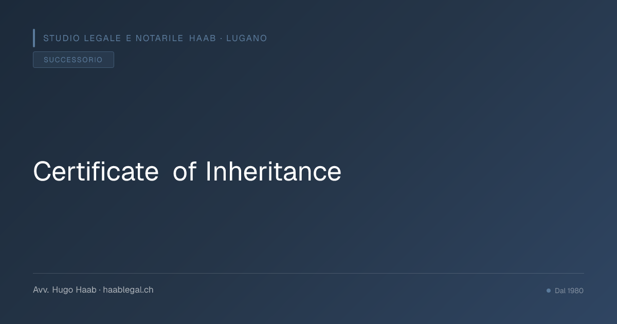 Certificate of Inheritance