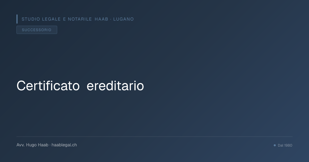 Certificato ereditario